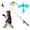 Bionic Brown Feather, variant on Toys, 4 Pack Interactive Teaser Wand Toys, Retractable Fishing Pole Wand Catcher Exerciser with Refill Fish, Dragonfly Worm with Bells, Blue Yellow Green