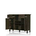 thumbnail image 4 of Furniture of America Levy Wood Wine Storage Buffet Table, Wenge, 4 of 7