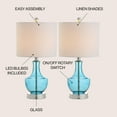 thumbnail image 3 of JONATHAN Y Colette 20" Mini Glass Table Lamp, Amalfi Blue (Set of 2), JYL1029C-SET2, 3 of 8