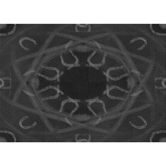 Ahgly Company Indoor Rectangle Patterned Midnight Gray Area Rugs, 7' x 9'