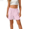 thumbnail image 2 of Liyamei Girls Breathable Sport Shorts with Elastic Waist for Summer Play Size 5-16,Pink, 2 of 6