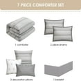 thumbnail image 4 of Nanshing Hadley 7 Piece Striped Comforter Set, Grey, King, 4 of 7