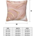 thumbnail image 3 of Pink and Gold Marble Throw Pillow Covers 18"x18" Set of 2, Abstract Art Modern Decorative Pillows Case Outdoor Cushion Covers for Couch Sofa Bed Home Decor, 3 of 6