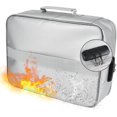 thumbnail image 1 of Fireproof Document Organizer with Lock, 3-Layer Document Bag with Waterproof Zipper, Home Office Travel Fire Proof Safe, Portable Filing Storage for Important File Passport Certificates Silver, 1 of 7