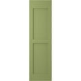 thumbnail image 6 of Ekena Millwork 18"W x 40"H Americraft Two Equal Raised Panel Exterior Real Wood Shutters (Per Pair), Moss Green, 6 of 10