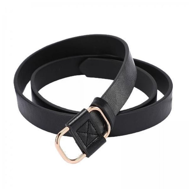 3x Cinturones de Material Cuero para Mujer Cinturones de Imitación de Material Cuero Suave con Hebilla de Aro de Aleación 3 piezas