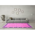 thumbnail image 3 of Ahgly Company Indoor Square Oriental Pink Traditional Area Rugs, 5' Square, 3 of 4