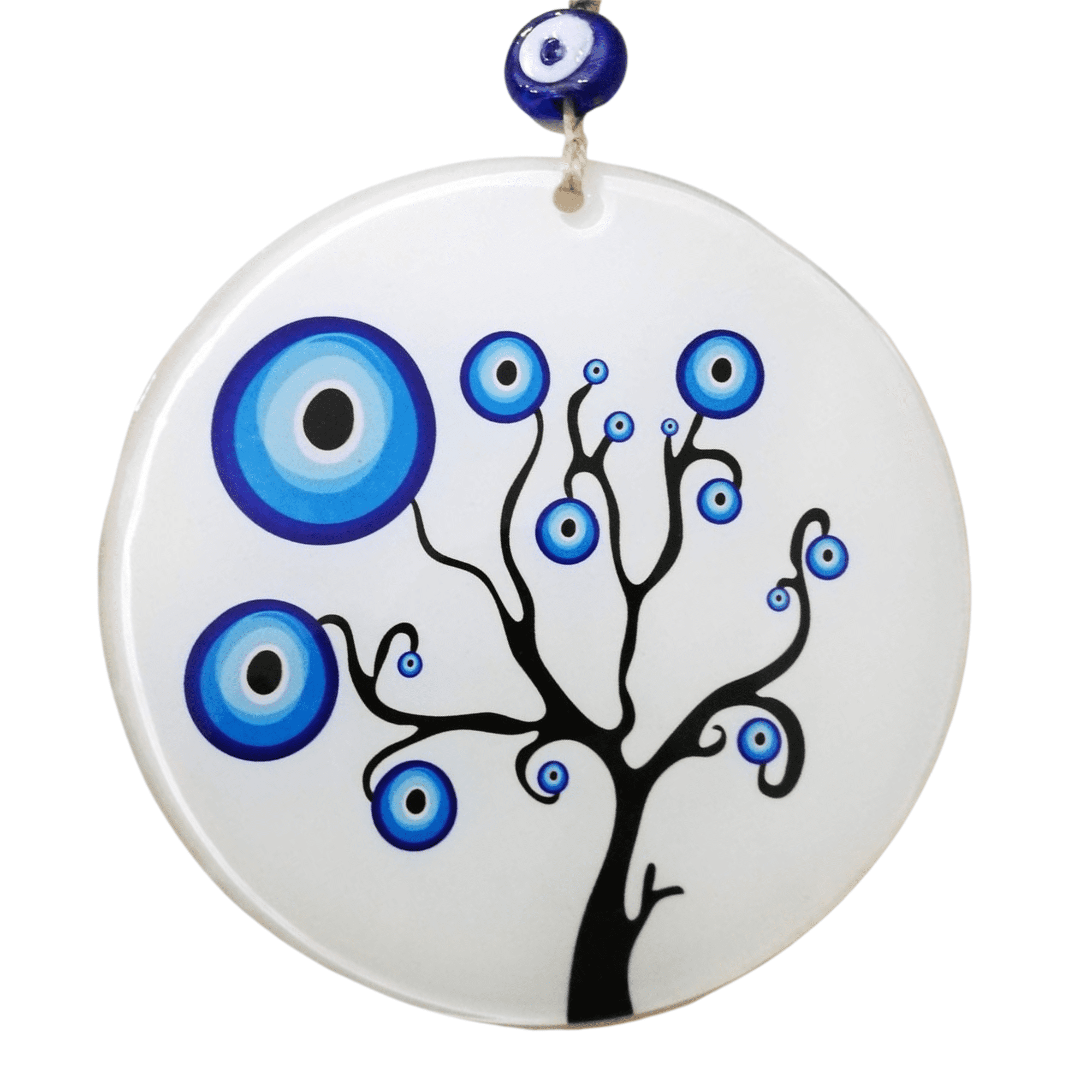 Evil Eye Wall Hanging Fusion Glass Modern Wall Art Tree of Life Design Boho  Home Decor - Walmart.com