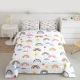 thumbnail image 2 of Homewish Cute Gradient Rainbow Full Size Comforter Sets 3-Piece for Kids Teens,Polka Dots Bedding Comforter Set,Cartoon Kawaii Lightweight Bedding Sets,Ultra Soft Home Decor,Reversible, 2 of 8