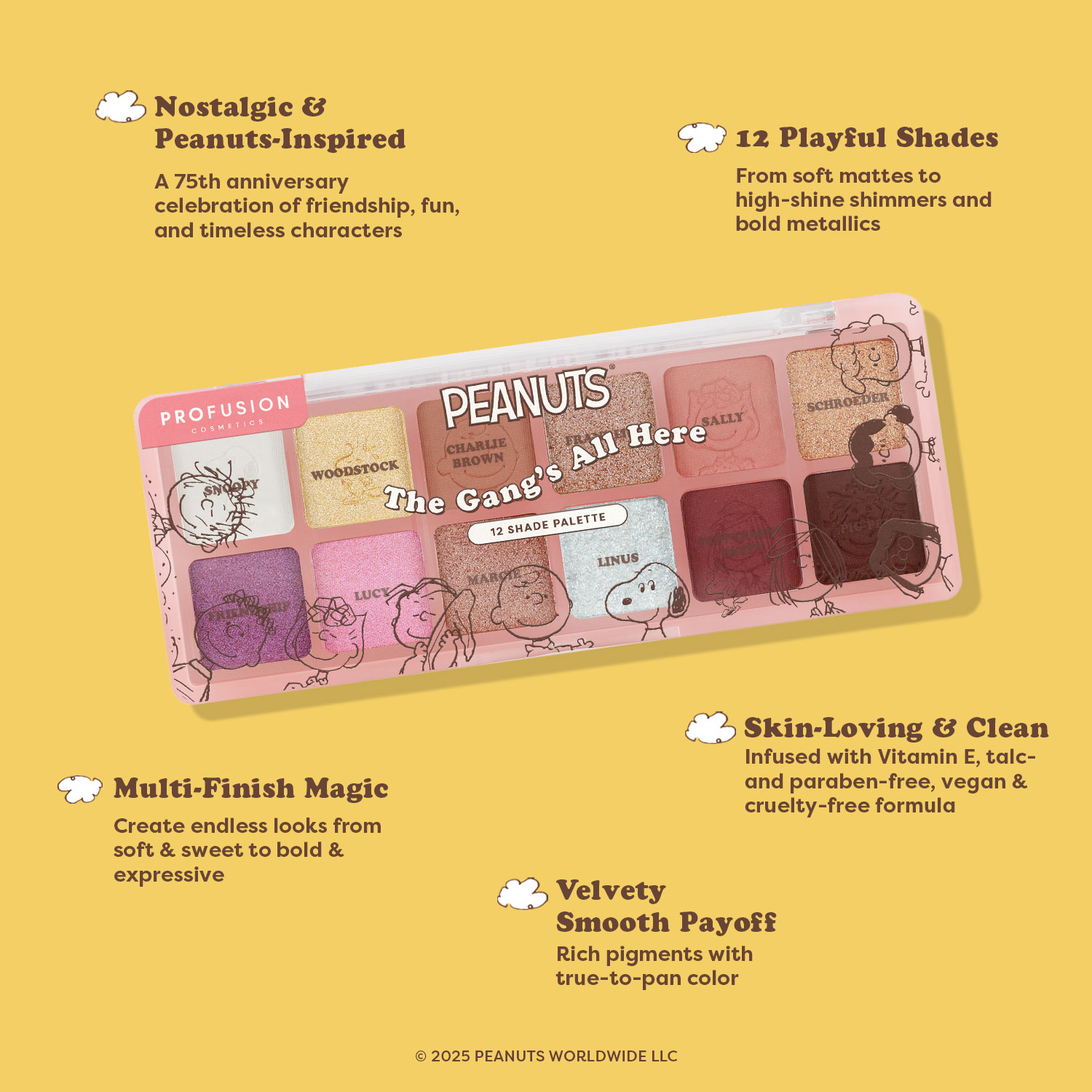 Profusion Peanuts 75th The Gang's All Here Eyeshadow Palette photo 7