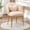khaqi, variant on Hobooment Makeup Chair Comfy Vanity Stool for Bedroom, Living Room or Home Office Compact Accent Chair Small Office Chair with teddy fabric, Green