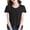 Black, variant on Womens Tops Short Sleeve Shirts Summer Outfits Spring Dressy Casual Clothes Front Pleated Crew Neck Loose Fit Clothing Pink XXXXL