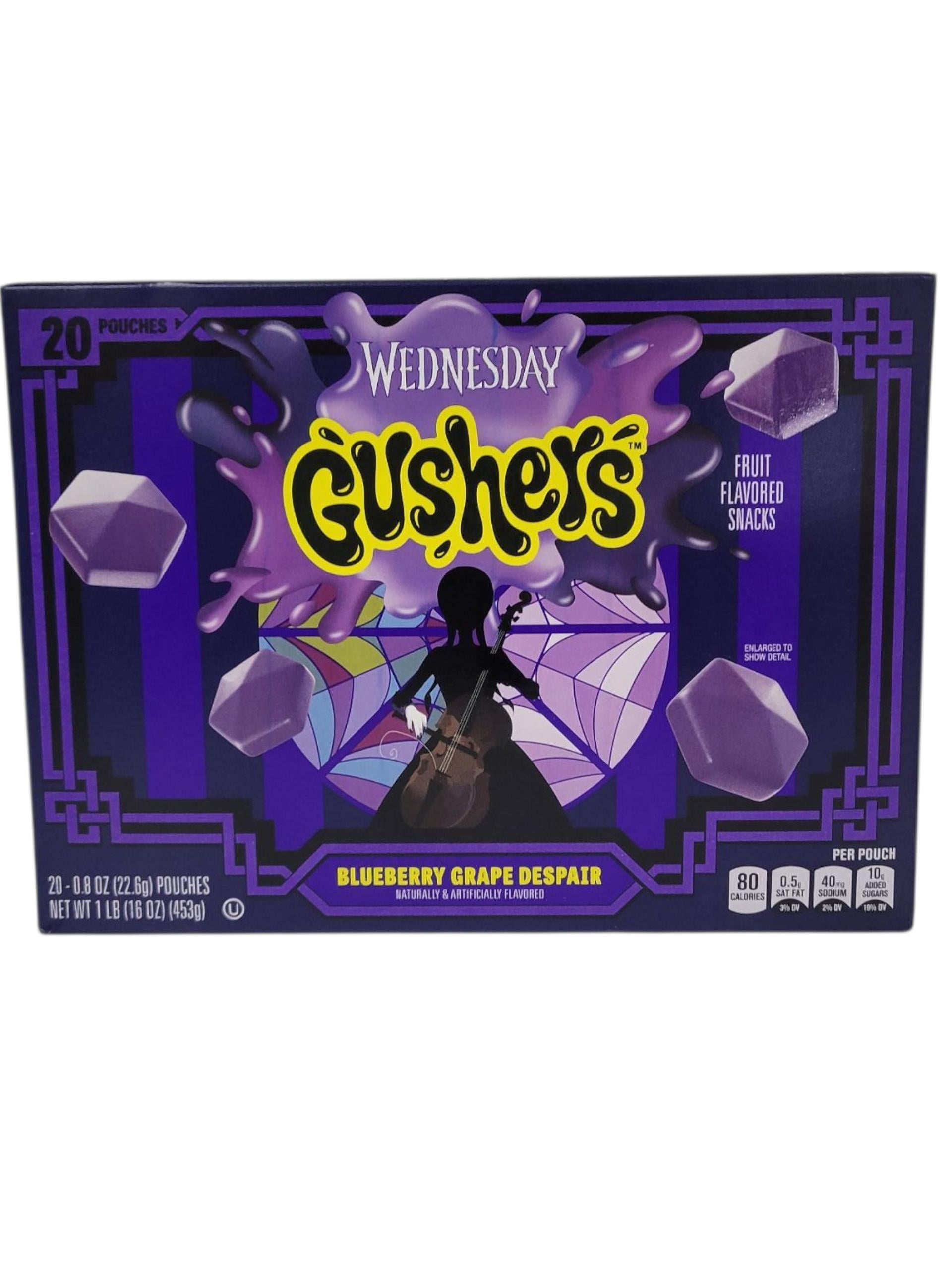 Wednesday Gushers Blueberry Grape Despair 1 LB Box - Pack of 2