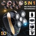 thumbnail image 3 of 5 IN 1 4D Rotary Electric Shaver Rechargeable Bald Head Shaver Beard Trimmer, 3 of 4