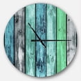 thumbnail image 1 of Designart 'Painted Wooden Planks Farmhouse Wall Clock, 1 of 4