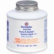 Permatex 80019, Brush-top Non-hardening Gasket, Amber Aviation Industrial Sealant, 4 oz 118 ml