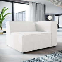 Modway Mingle Fabric Right-Facing Sofa in White