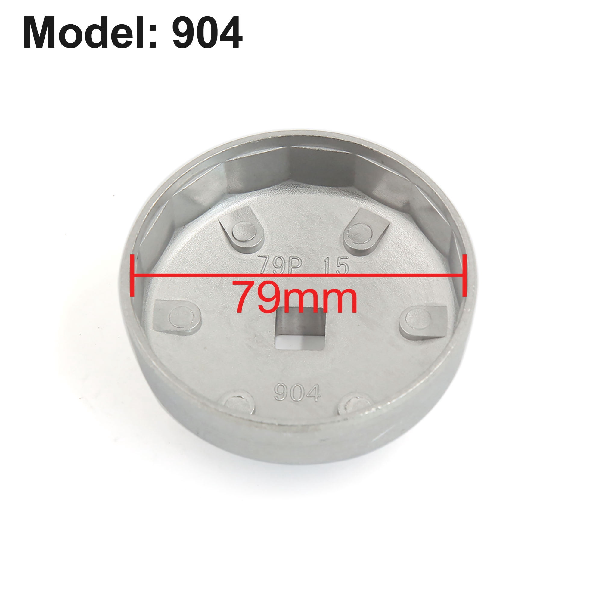 Unique Bargains 1/2" 15 Flutes 79mm Cap Oil Filter Wrench Car Remover Tool for Hyundai
