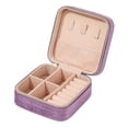 thumbnail image 1 of Jeyry Box Organizador de joyas visualización de la caja de almacenamiento de almacenamiento del soporte multifuncional para el cumpleaños del arete violeta, 1 of 9