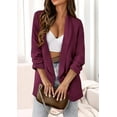 thumbnail image 6 of PRETTYGARDEN Womens Casual Blazer Spring Fall Fashion Long Sleeve Open Front Work Office Suit Jackets, 6 of 7