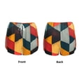 thumbnail image 3 of Daiia Geometric Cube Pattern Art Pattern Women's 2 in 1 Running Shorts - Lightweight Athletic Workout Gym Yoga Shorts Liner with Phone Pockets-XX-Large, 3 of 7