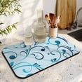 thumbnail image 3 of Revolutionize Kitchen 19.5x12in Extra Large Coffee Drying Mat Super Absorbent Diatom Mud, Decorative Pattern, Perfect for Dish Draining, Coffee Mat Reusable & Easy to Clean, 3 of 7