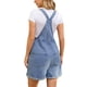 thumbnail image 3 of INSPIRAR CHIC Conjuntos de Pantalones de Mezclilla para Mujeres, Mono Casual con Tirantes Ajustables, Pantalones Cortos de Jean 2XL Azul Claro, 3 of 6
