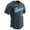 BLACK, variant on RELIEVER Full Button Baseball Jersey - GREY BODY - S