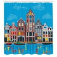 thumbnail image 3 of Ambesonne Amsterdam Shower Curtain, Famous Canal, 69"Wx75"L, Multicolor, 3 of 3