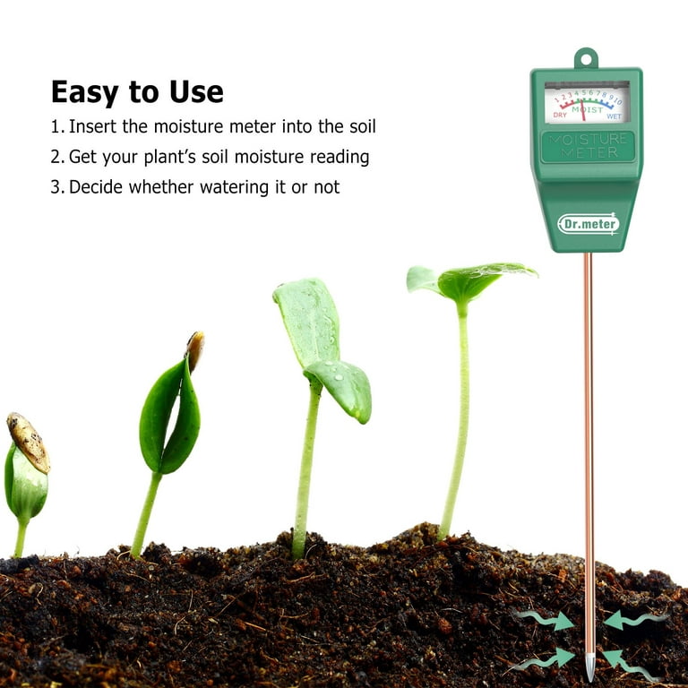 Soil Moisture Meter, Soil Test Kit, Moisture Meter for Plants, Plant Water  Meter for Garden Lawn Farm Indoor & Outdoor Use, Soil Tester Hygrometer