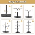 thumbnail image 5 of 3 Tier-12 Holders Drink Tower,Cocktail Tree Stand for Drinks,Champagne,Wine Glasses Holder for Martini, Margarita Cups,Black, 5 of 9