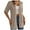 Khaki, variant on Cardigan For Women Trendy Solid Color Crochet Short Sleeve Knit Open Front Sun Cover Up Fall Casual Elegant Shrugs
