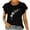 11-Black, variant on SELONE Peplum Tops for Women Short Sleeve Tops Blouses Regular Fit T Shirts Pullover Tees Tops Dandelion Print T-Shirts Crew Neck Tops Blouses Easy Care Soft Breathable Pullover Tops Green XXXL