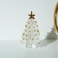 thumbnail image 6 of Hmgxay Mini Christmas Tree, Small Glass Christmas Tree Figurines, Decorative Miniature Christmas Tree Ornaments, Holiday Glass Tree Decorations(White), 6 of 6