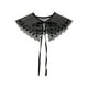 thumbnail image 1 of INSPIRE CHIC Cuello Falso Desmontable, Mini Capa de Bordado Semi-Translúcido para Blusa Negro-1, 1 of 5