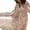 Blanc Ivoire, variante sur xiaxaixu Robe Longue pour Femme, Robe à Manches 3/4 Col en V à Fleurs Ample d'Été Décontractée Évasée