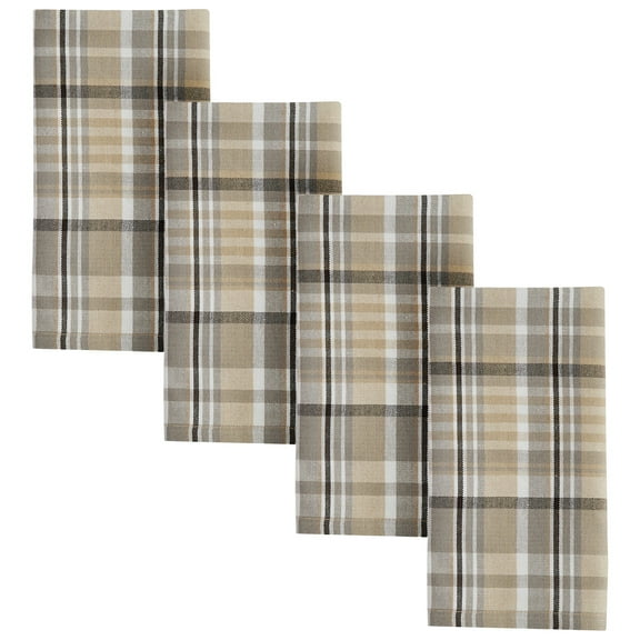Park Designs Murray Beige Plaid Napkin Set of 4