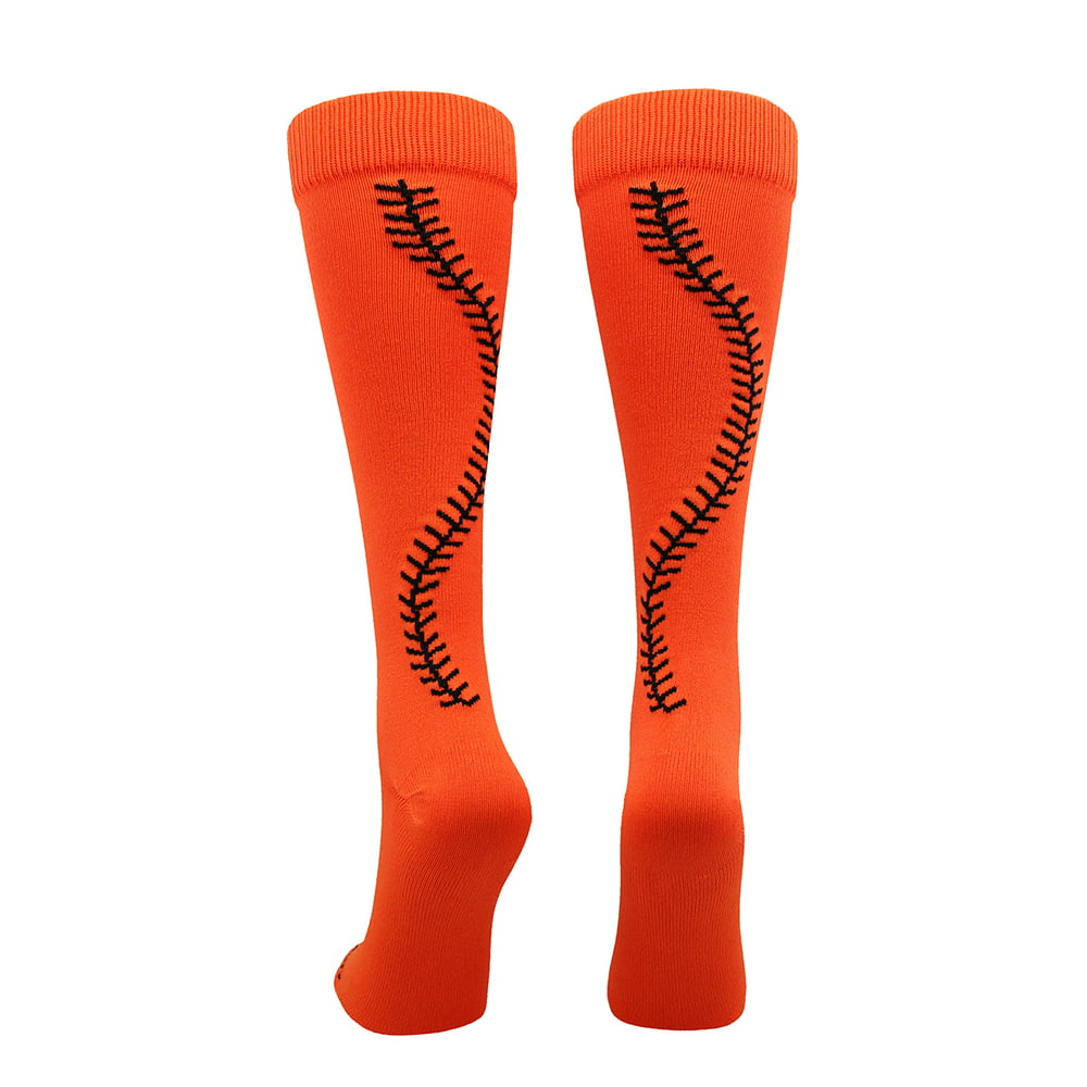 MadSportsStuff - Softball Socks with Stitches Over the Calf (Orange ...