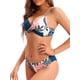 thumbnail image 5 of Traje de baño de dos piezas para mujer Conjunto de bikini de empalme con estampado Trajes de baño, 5 of 8