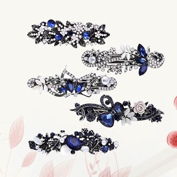 Toyvian 5 Pcs Bowknot Hair Clips for Women's Girls Assorted Color Alloy Hair Barrettes for Decor Use Party Birthday Gift