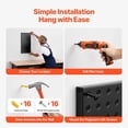thumbnail image 6 of Metal Pegboard Panels 4 Pcs 24" x 12" Wall Organizer for Garage Tool Storage With Accessories, 6 of 9