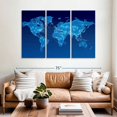 thumbnail image 2 of Elephant Stock Integrated Circuit World Map Wall Art - Horizontal Multi Panel Canvas - Living Room Wall Decor - Map Multi Panel - Blue And Decor - 65" x 42", 2 of 8