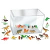 72 Vinyl Mini Dinosaurs Toy Figures with Clear Storage Box