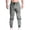 Gray Cargo Pants for Men, variant on HOOMEUMY Men's Cargo Pants Jogger Pants Drawstring Elastic Waist Multi Pockets Comfortable Loose Fit Trousers Workout Sport Outdoor Army Green S
