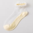 thumbnail image 1 of Women Casual Cute Solid Floral Mesh Splice Breathable Short Socks, 1 of 3