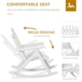 thumbnail image 5 of Outsunny Outdoor Adirondack Style Wooden Rocking Chair, Large, White, 5 of 9