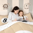 thumbnail image 4 of meiyoeat Neutral Lucky 8 Ball Full Size Comforter Sets for Girls, Cartoon Billiards Bedding Comforter Set, Tan, Reversible, 3-Piece, 1 Comforter and 2 Pillowcases, 4 of 6
