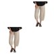 thumbnail image 4 of Sonducket Pantalones casuales ligeros y transpirables para mujer con cintura elástica. Los pantalones están hechos de algodón. Type3 NO3, 4 of 6