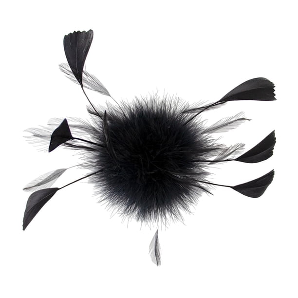 Broche de plumas con diseño de plumas, alfileres de solapa, accesorios de vestir hechos a mano, tocado para fiesta 19 centímetros