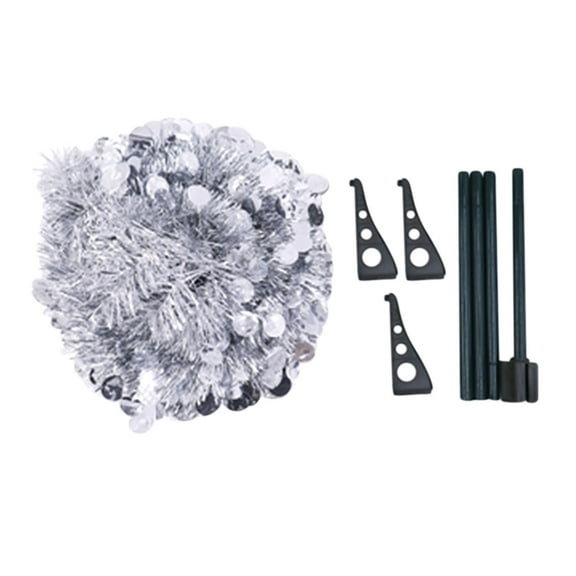 Blueek 5ft Artificial Christmas Tree Ornaments, Holiday Xmas Tree with Foldable Metal Base and Easy Assembly, Outdoor Yard Porch Home Office Party Decoration